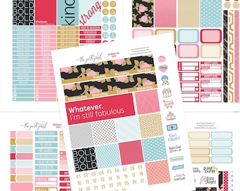 I'm Fabulous Planner Sticker Printables - Checklist, Tracker, Life Planner, Kikki K, Erin Condren, Plum Paper, MAMBI, planner accessory