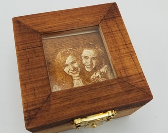 Waverly Earp & Nicole Haught, Handmade Wood Wooden Keepsake Trinket Jewelry Laser Etched Burned