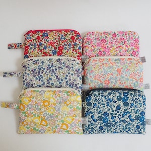 Porte-monnaie/porte-clés/sac zippé en Liberty