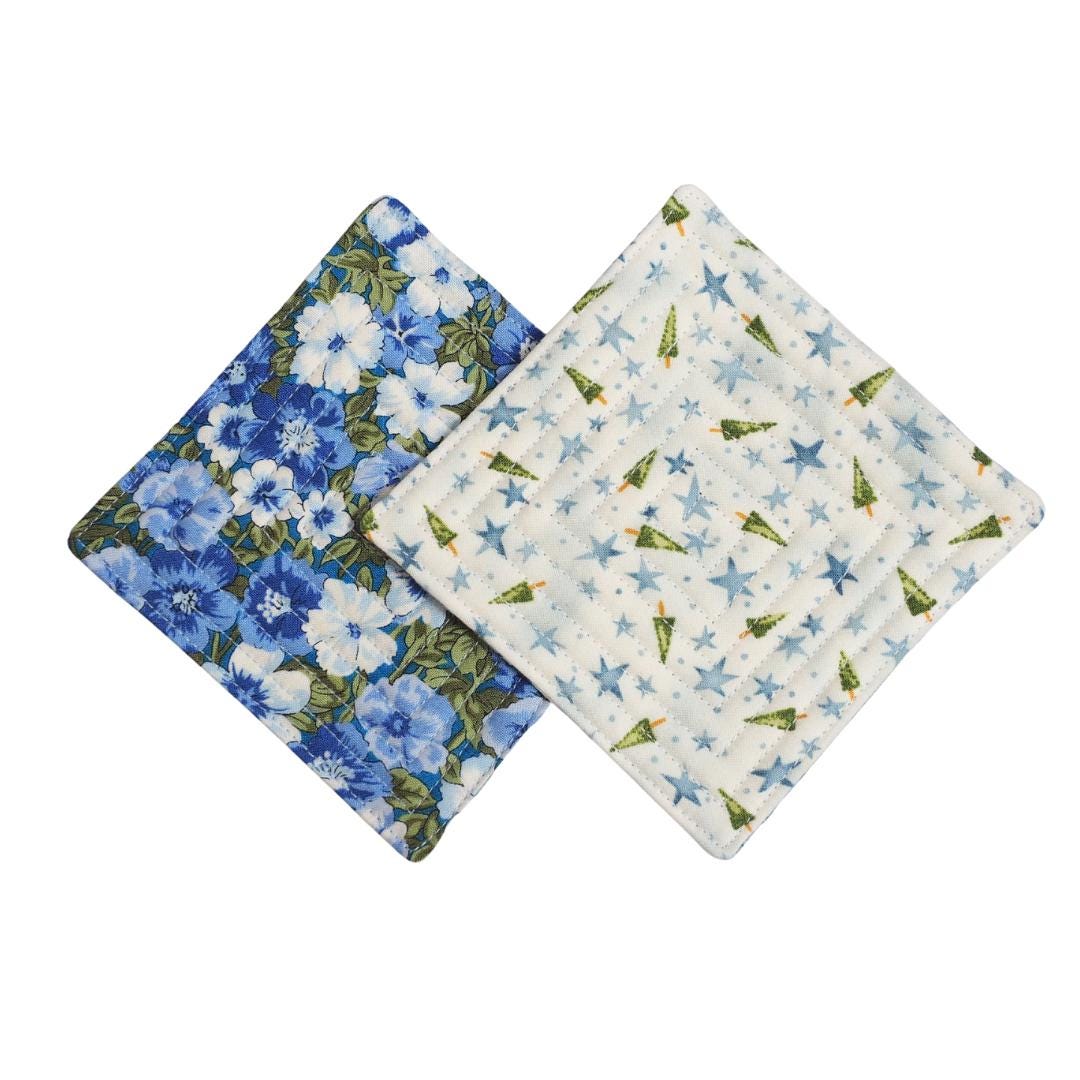 Juego de 2 posavasos de tela acolchada: No solo para Navidad