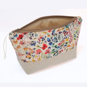 Liberty Felda Floral Cosmetic Bag: Handmade Zip Pouch