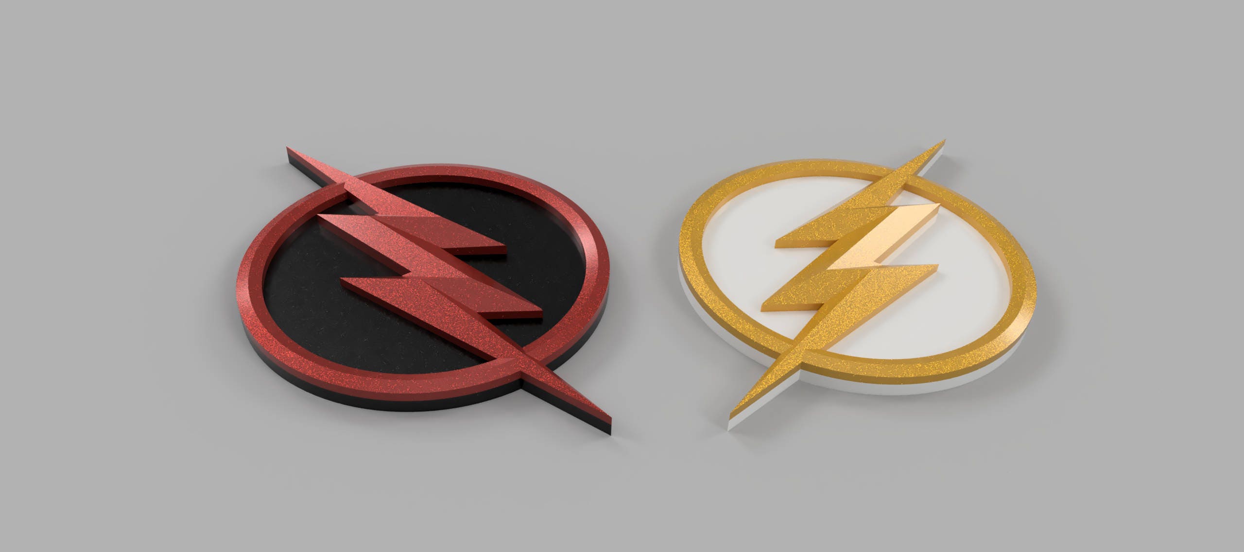 The Flash and Reverse Flash Logo 3D Models for 3D Printing Etsy Canada