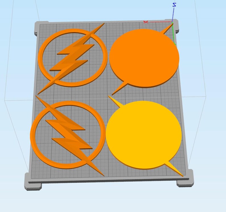 The Flash and Reverse Flash Logo 3D Models for 3D Printing Etsy Canada