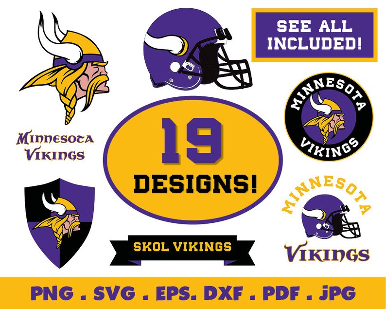 Download Vikings SVG Bundle Minnesota NFL Football Layered | Etsy