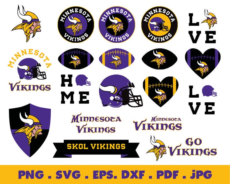 Download Vikings SVG Bundle Minnesota NFL Football Layered | Etsy