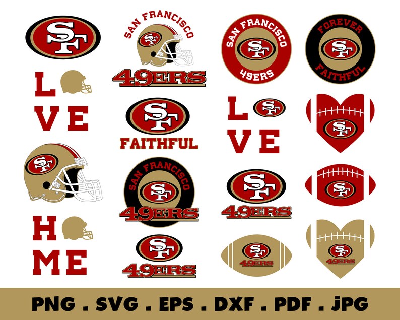 Download 49ers SVG Bundle San Francisco NFL Football Svg files | Etsy
