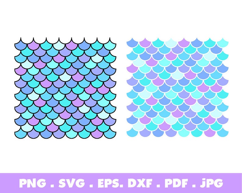 Mermaid Scales SVG Layered Pattern Ocean Fish Svg | Etsy