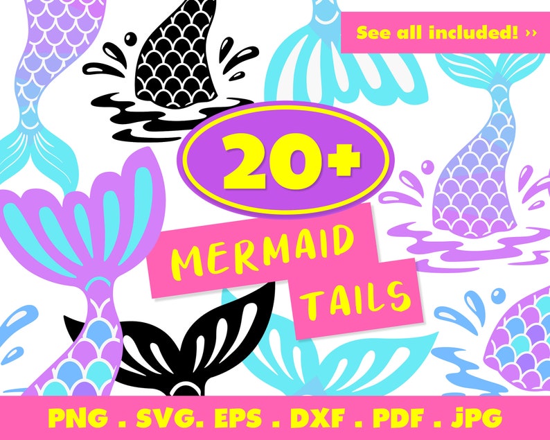 Download 20 Mermaid Tail SVG Bundle: ocean svg little mermaid svg ...
