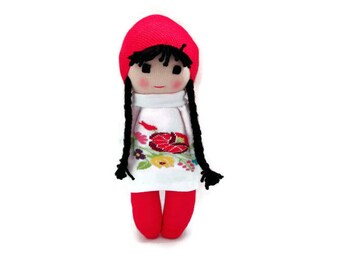 Handmade Sock Doll, Soft Doll, Doll, Baby Sock Doll, Baby Shower Gift, Doll For Girl, Cloth Doll, First Birthday Gift, Little Girl Gift, Toy