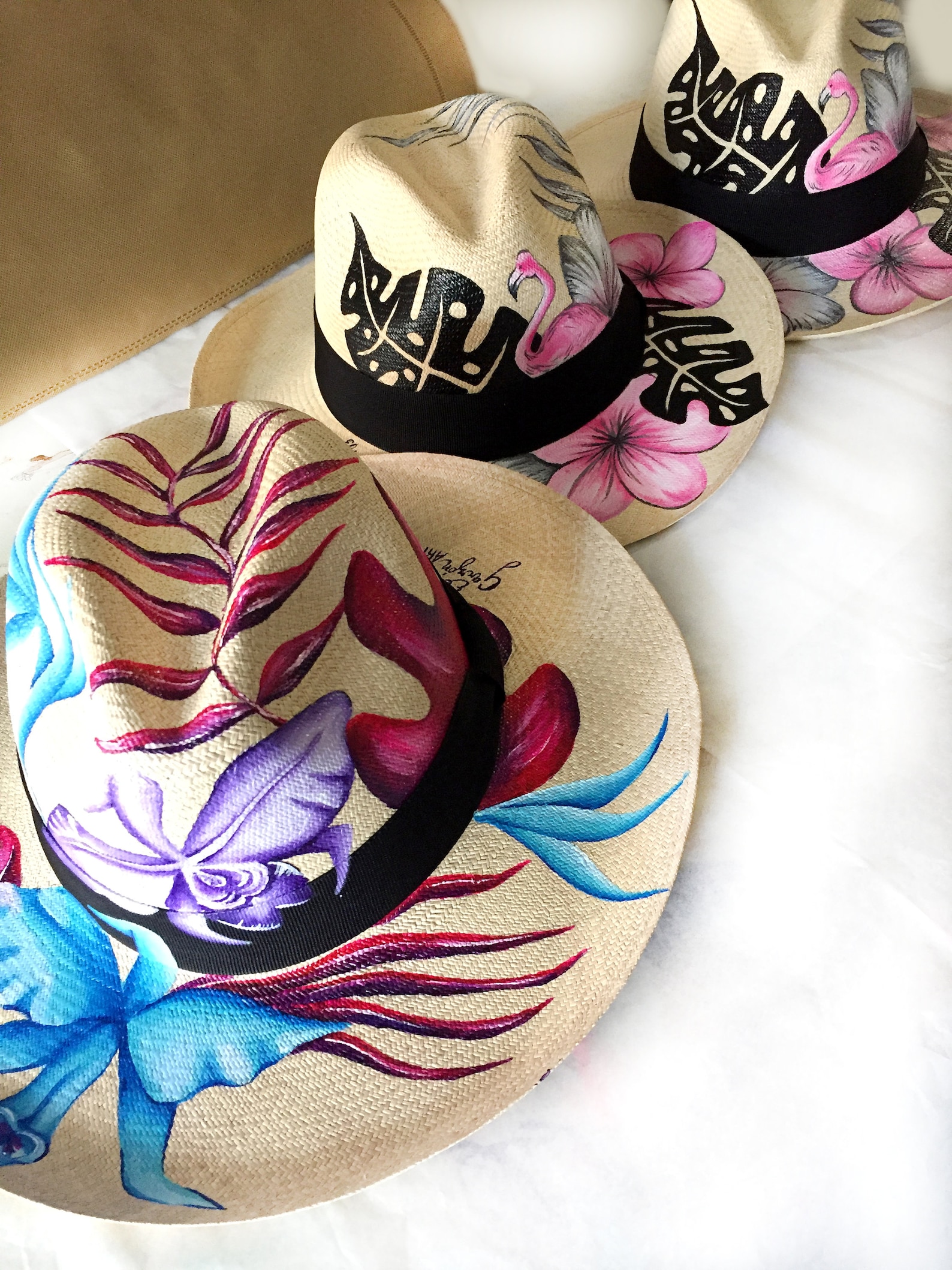 Hand Painted Natural Straw Hats Genuine Aguadeño Style Hat Etsy India