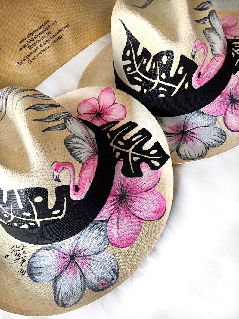 Hand Painted Natural Straw Hats Genuine Aguadeño Style Hat - Etsy