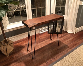 Featured image of post Industrial Live Edge Sofa Table - Modern sofa table with modern geometric base.