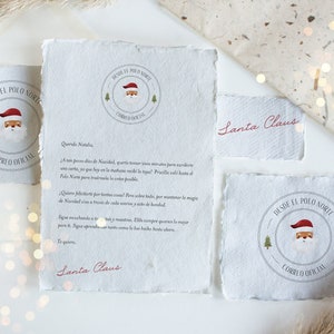 Carta de Santa Personalizada, Carta para Navidad Editable con firma de Santa, Corjl