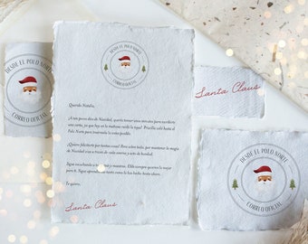 Carta de Santa Personalizada, Carta para Navidad Editable con firma de Santa, Corjl
