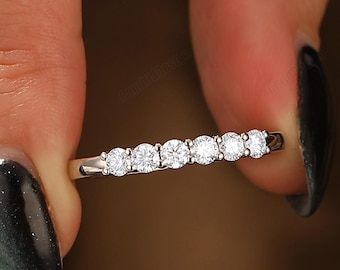 Lab Grown Diamond Wedding Ring Set, Solid Gold Pave Band