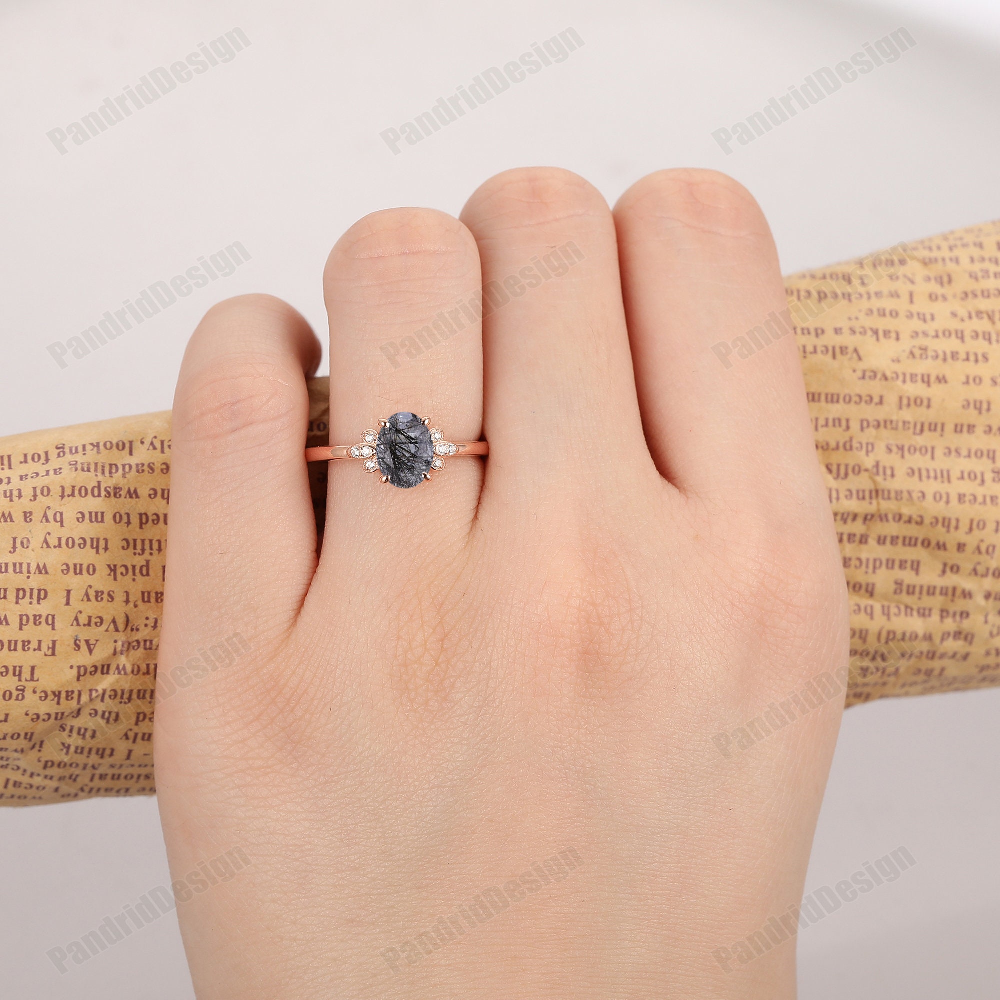 Proposal Ring Black Gemstone Ring For Ladies Natural Black Etsy
