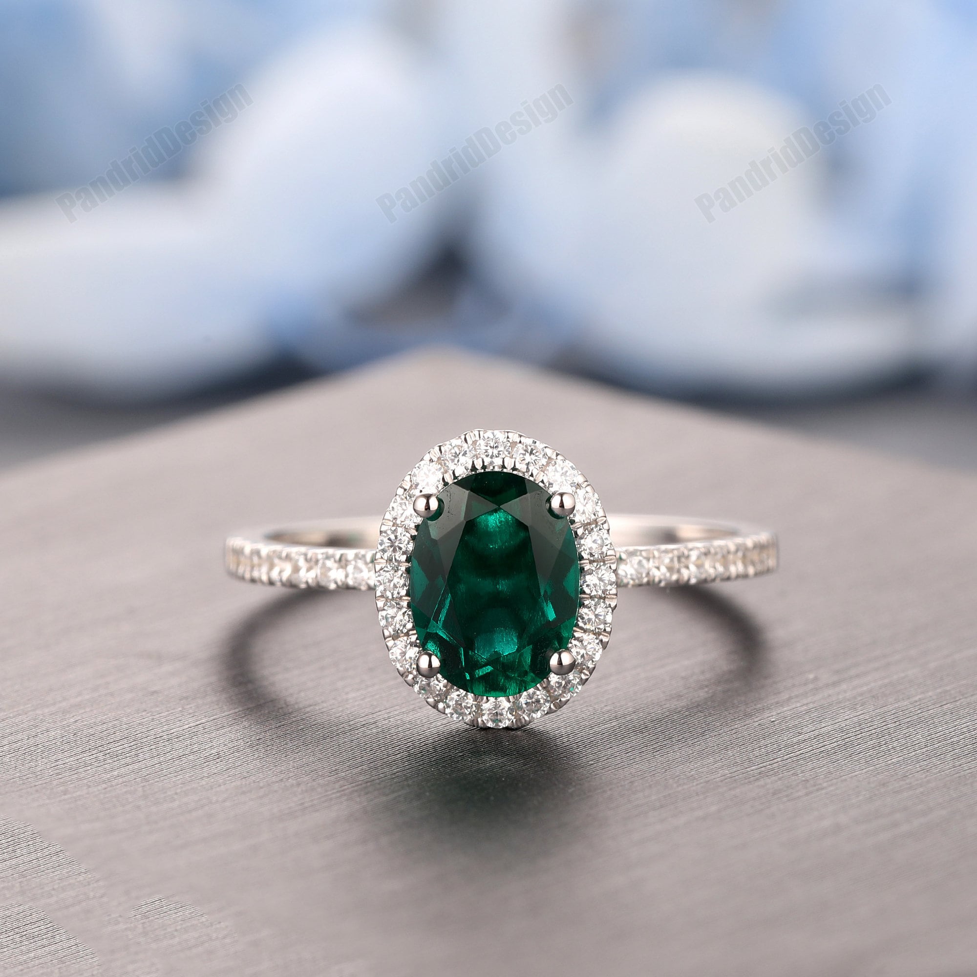 Oval Colombian Emerald Diamond Hearts Side Stones Engagement Ring 6.60 –  TMW Jewels Co.