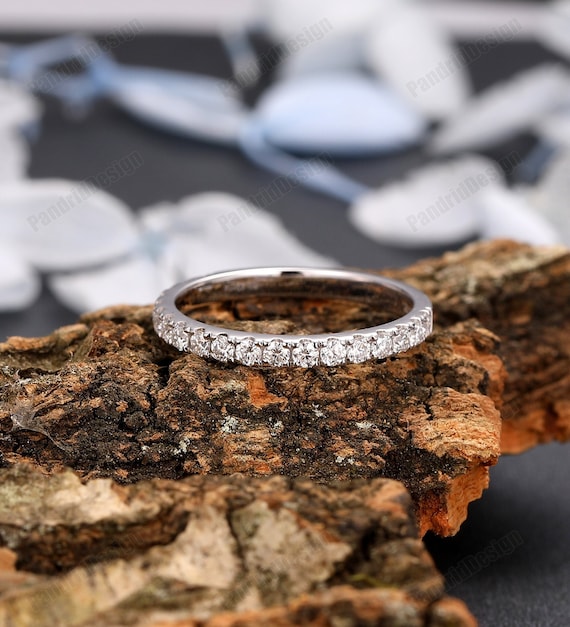 Etsy moissanite wedding best sale band