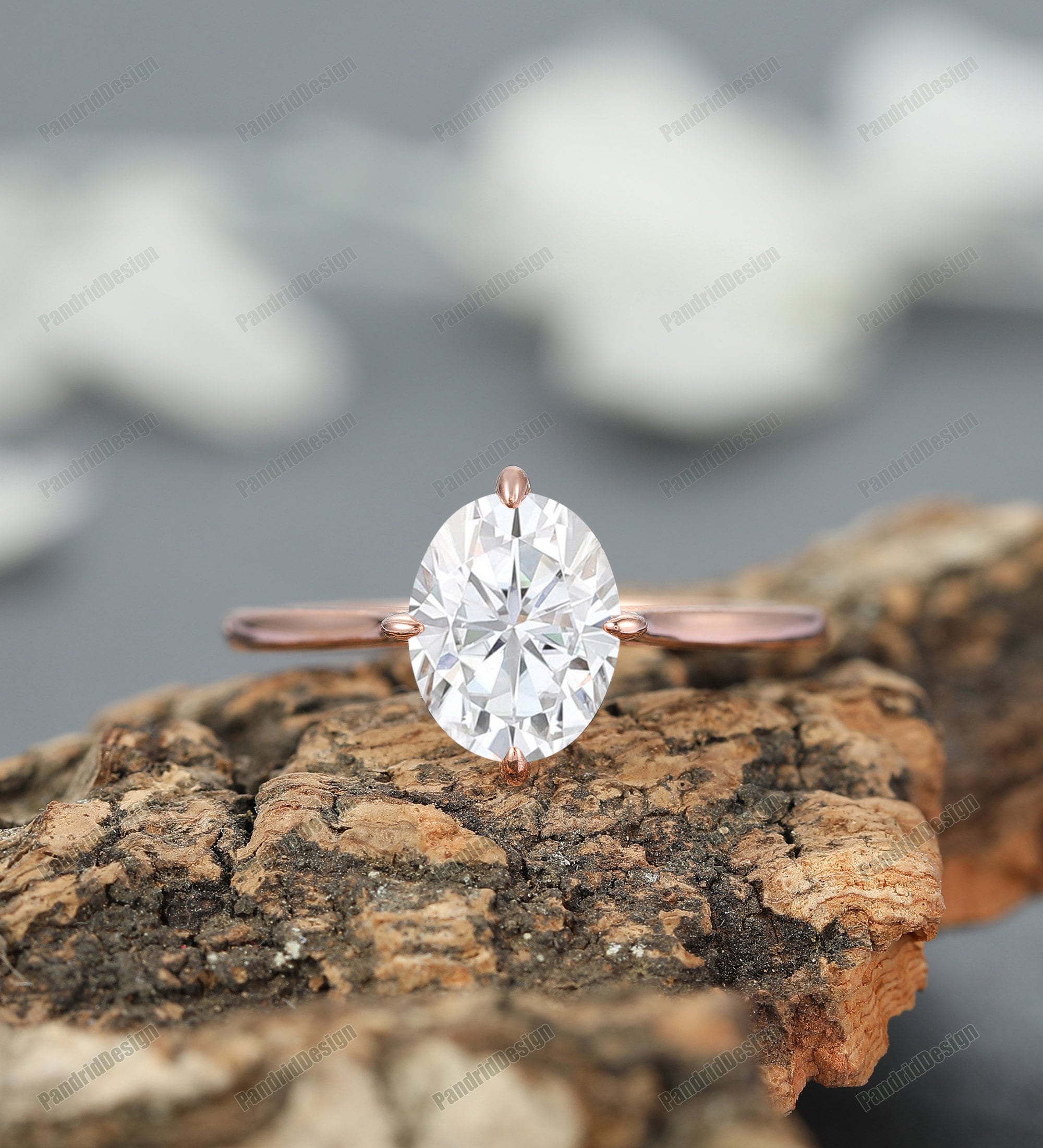 Antique 2.0CT Oval Moissanite Diamond Promise Ring, Handmade Moissanite Anniversary Ring, Vintage Moissanite Engagement Ring 14k Solid Gold