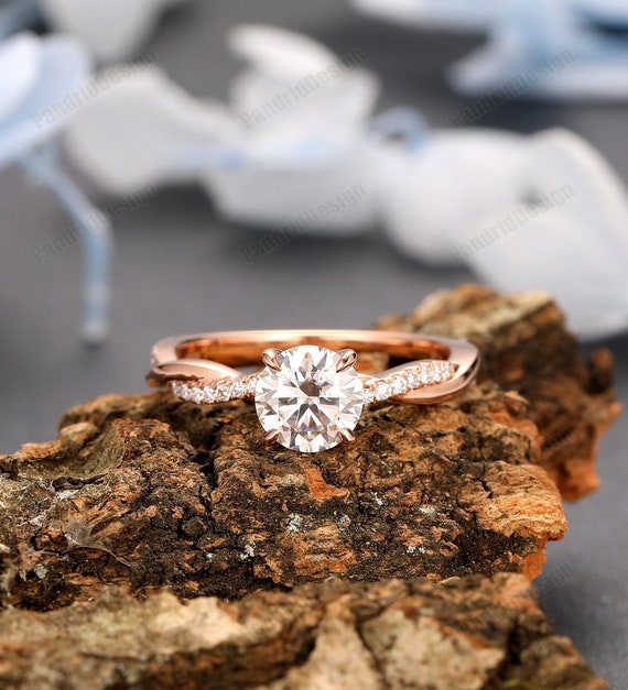 1.00Ct Round Simulated Diamond Solitaire Engagement Ring 14k Rose Gold  Plated | eBay