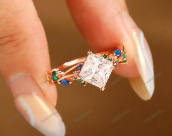 Fedine Fidanzamento Coppia 2 Pezzi/Set Elegante Anello Promessa Con Zircone Rotondo, Gioiello Di Anelli Fidanzamento In Argento - Foto 7