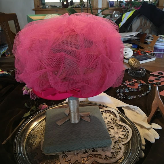 Pink Confection/Turban Hat/Party/Wedding Hat/ Tea