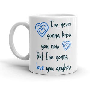 I&#39;m never gonna know you now but I&#39;m gonna love you anyhow Elliott Smith song  music emo mug