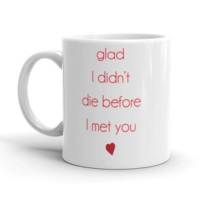 First Day of My Life &quot;Glad I didn&#39;t die before I met you&quot; lyrics song conor oberst Bright Eyes love songMug