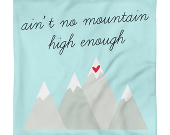 Nur Kissen-Hülle: Ain't No Mountain High Enough positive erhebende Liebe Song Musik lyrisch
