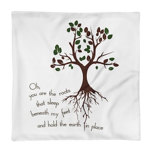Pillow Case only Bright Eyes Conor Oberst Oh you are the roots that sleep beneath my feet and hold the earth in place