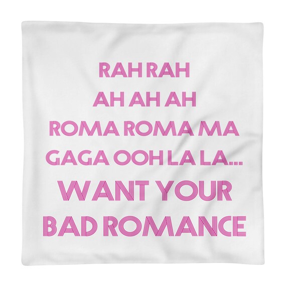 Pillow Case Only Lady Gaga Bad Romance Etsy etsy