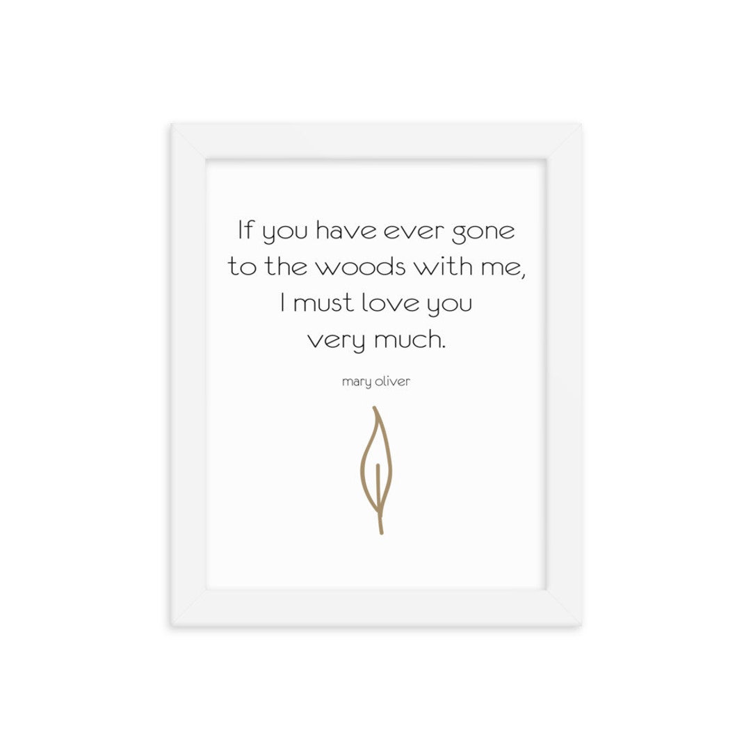 Framed Poster With Words From the Poem How I Go