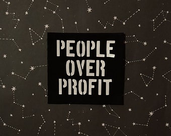 People Over Profit Patch | 3-inch Patch | Punk Accessory