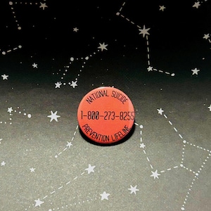 National Suicide Prevention Lifeline Pin | Suicide Awareness | 1.25-Inch Button