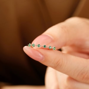 Emerald Ring Gemstone Ring Emerald Jewelry Gift for Her Gold Ring ...