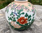 Vintage Handpainted Porcelain Macau Ginger Jar