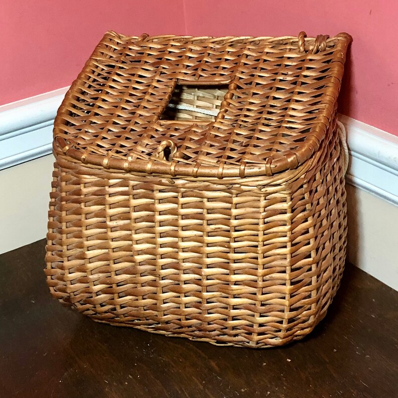 Antique Creel Basket Fishing Basket Antique Creel Basket Fishing Basket