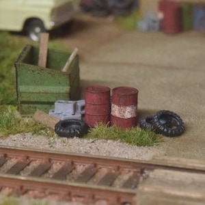 N Scale Details — 55 Gallon Drums — P014 — 3D Printed