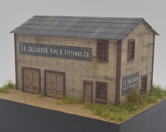 Escala N — J.R. Gallagher Pipe & Fittings Co. — PCK104 — Kit Craftsman cortado con láser