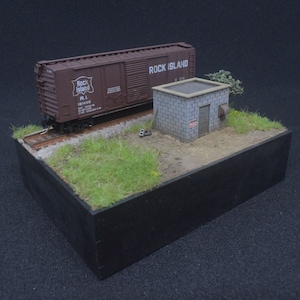Lasergesneden diorama/displayvoet — 4"L x 3"B x 1"D — DIO001