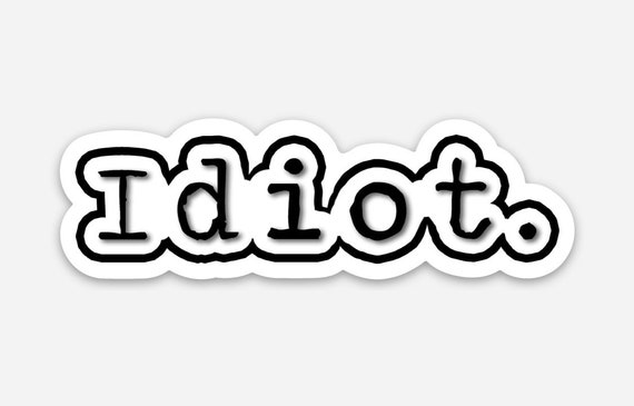I'M AN IDIOT 25-500Pack lot bulk gag hard hat prank stickers decals labels
