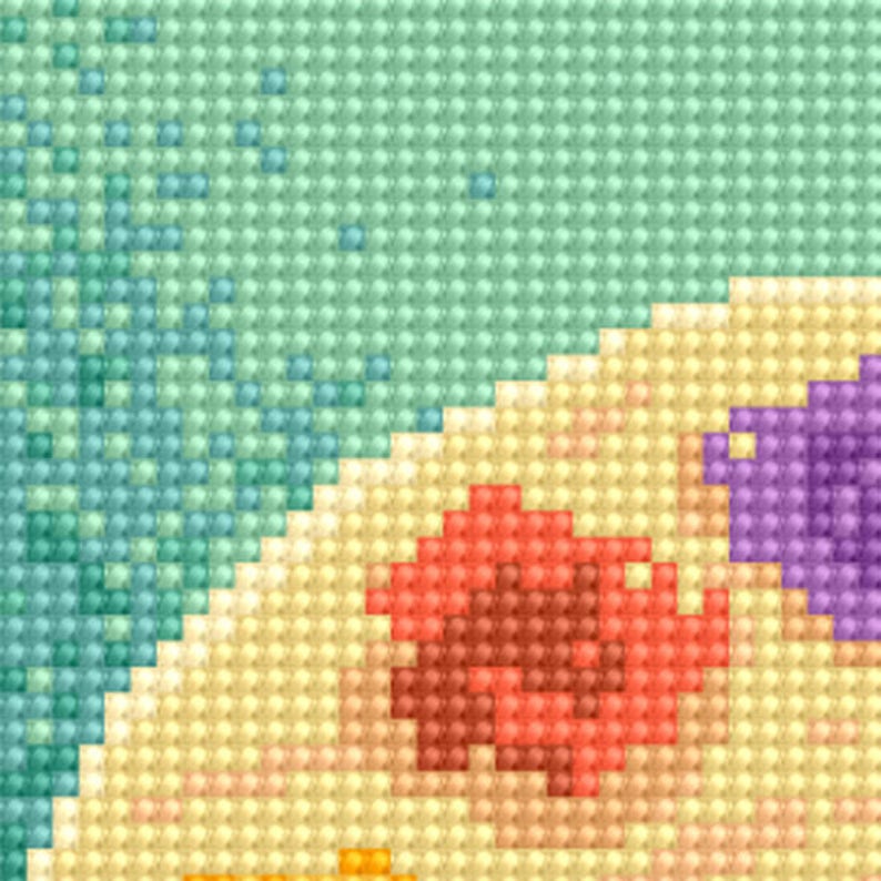 Cross stitch pattern pdf Palette Artist Live brightly Art Etsy