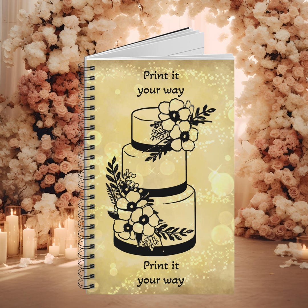 Personalized Wedding Planner Journal - Floral Cake Bridal Notebook ...