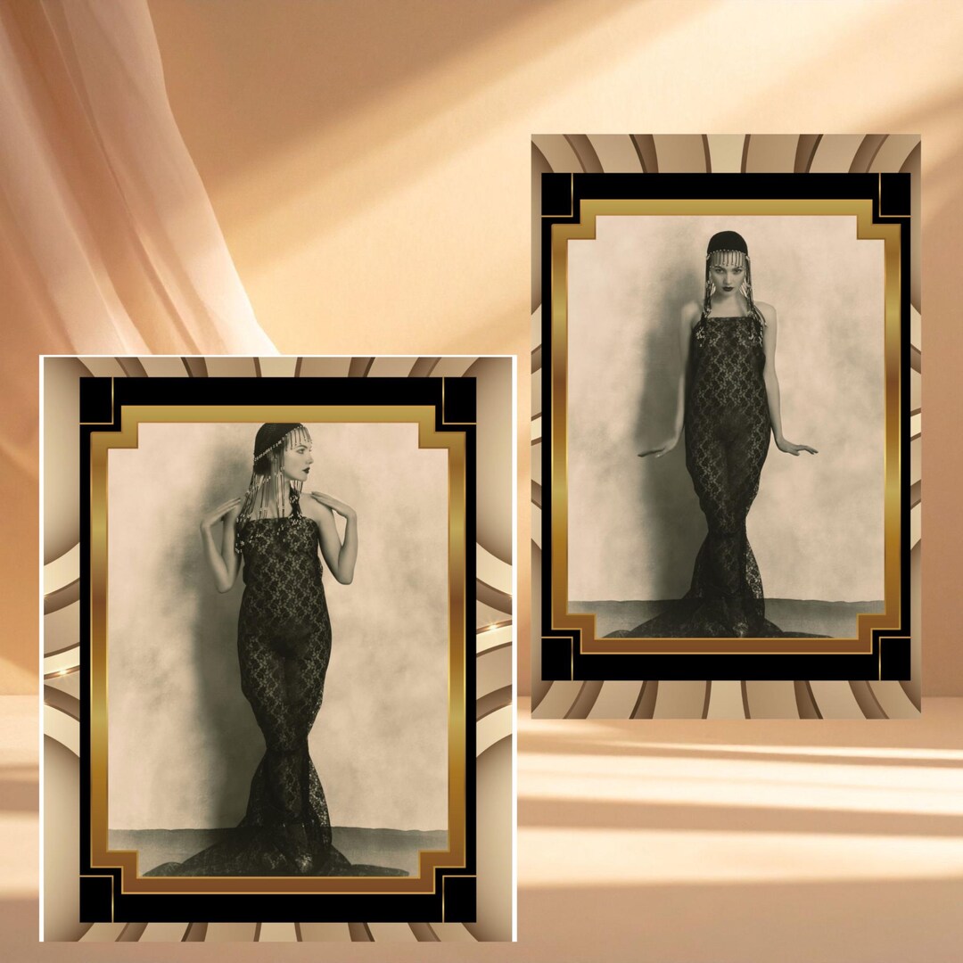 Art Deco Flapper Lady Satin Poster | Vintage 1920s Fashion Wall Art - Etsy
