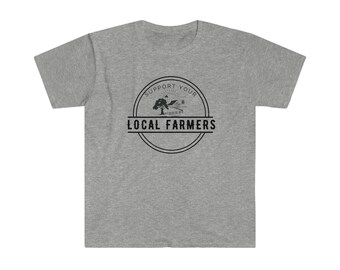 Support Your Local Farmer Uniseks softstyle T-shirt