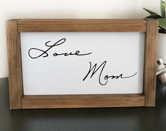 Inspirational sign, Gift, Home, Handmade, Family, Moms Handwriting Gift, Custom Handwriting Sign, Keepsake gift, love, memories sign, bridal