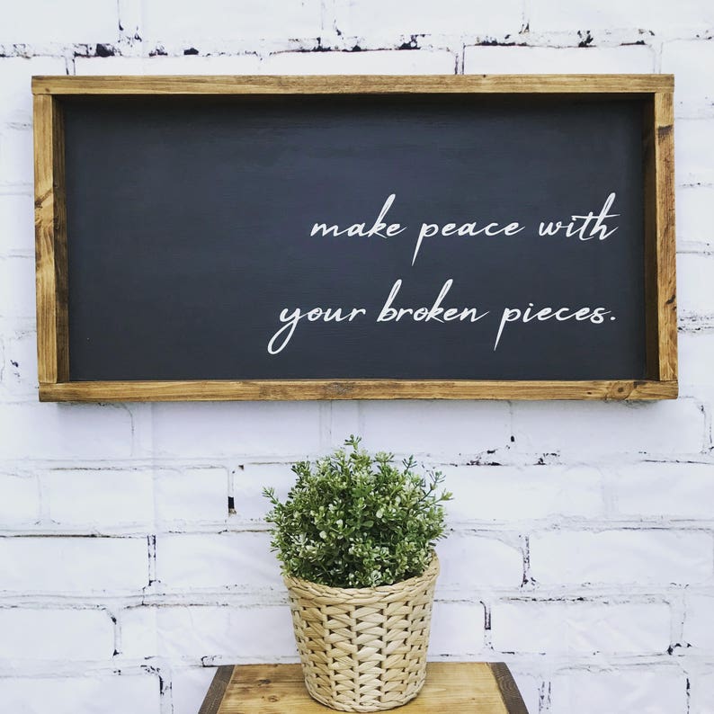 Farmhouse Sign Rustic Home Decor Inspirational Wall