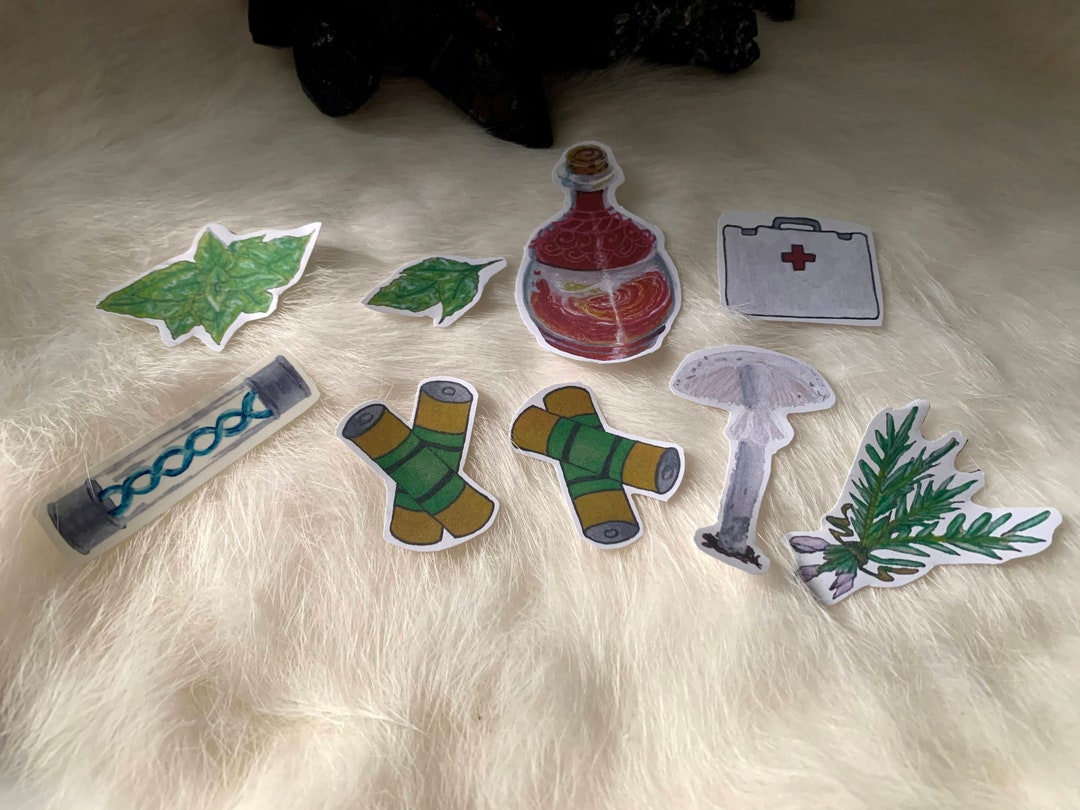 Monster Survival Kit Stickers White Background Etsy