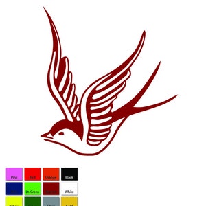 Custom Swallow vinyl sticker