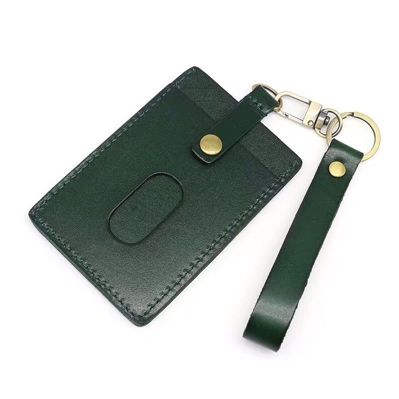 Leather Wristlet ID Holder Badge Holder ID Holder Leather Etsy